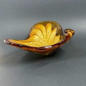 Vintage Murano Style Abstract Art Deco Glass Bowl